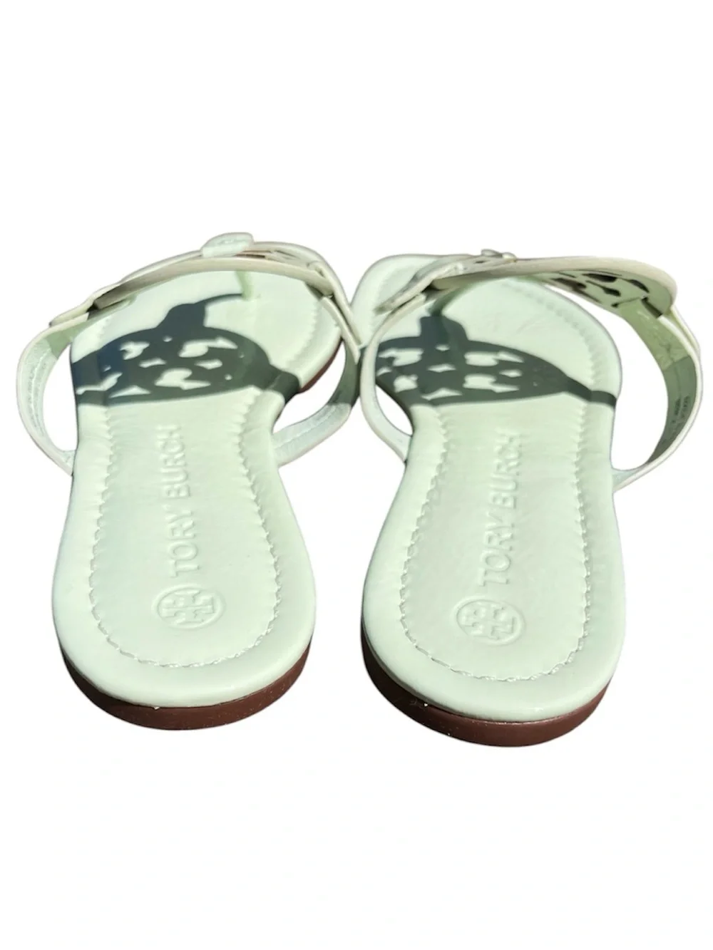 Tory Burch NEW Women’s Miller Patent Leather Sandals in Meadow Mist Size 9.5